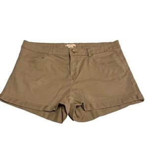 H&M‎ khaki Shorts Women's size 12 khaki tan rolled up shorts